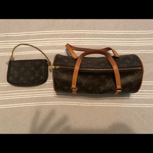 Louis Vuitton Papillon bag w/small clutch/wallet